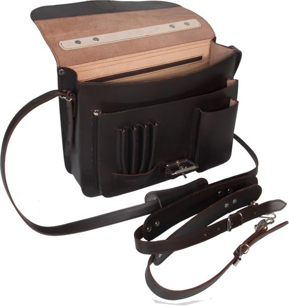 MAYFAIR VEGETABLE TANNED BROWN LEATHER SMALL SATCHEL / BACKPACK