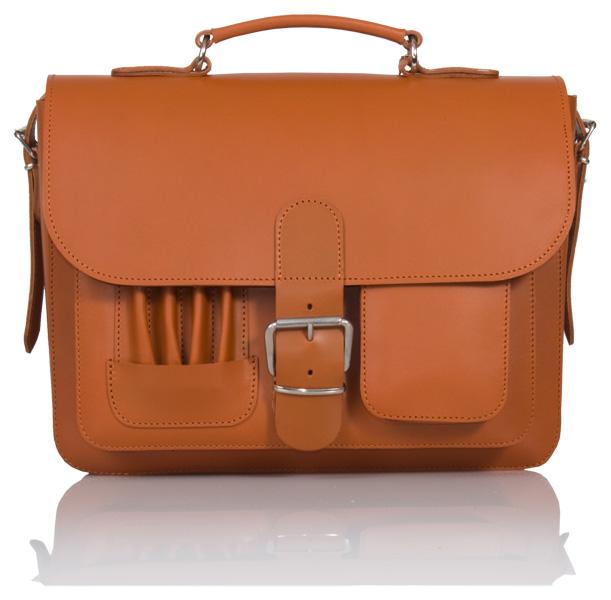 MAYFAIR VEGETABLE TANNED TAN LEATHER SMALL SATCHEL / BACKPACK