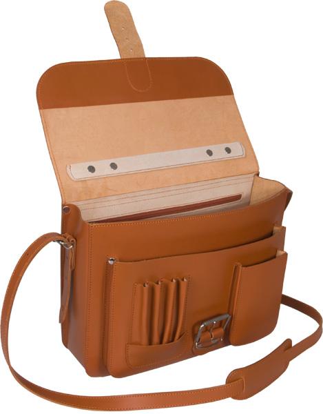 MAYFAIR VEGETABLE TANNED TAN LEATHER SMALL SATCHEL / BACKPACK