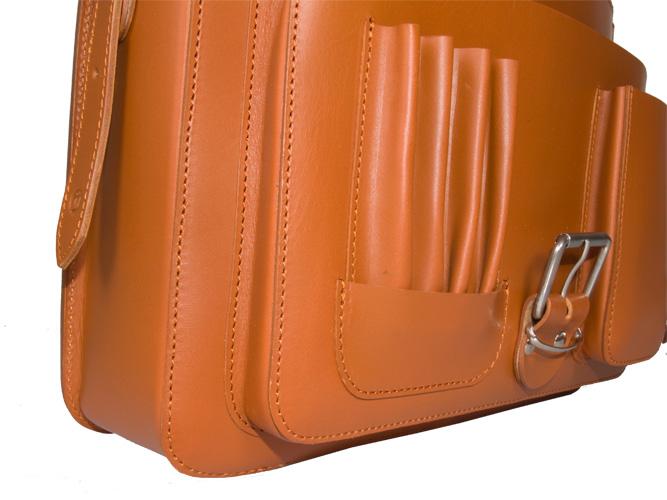 MAYFAIR VEGETABLE TANNED TAN LEATHER SMALL SATCHEL / BACKPACK