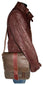 UBERBAG DARK BROWN LEATHER MILITARY SMALL N/S MESSENGER / MAN BAG