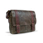 UBERBAG DARK BROWN LEATHER MILITARY MESSENGER / MAN BAG