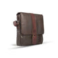 UBERBAG DARK BROWN LEATHER MILITARY SMALL N/S MESSENGER / MAN BAG