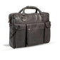 UBERBAG INSIGNIA GRAPHITE GREY/ BLACK LEATHER PORTFOLIO / MESSENGER BAG