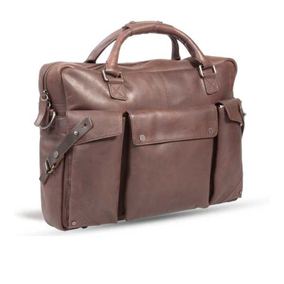 UBERBAG INSIGNIA BROWN LEATHER PORTFOLIO / MESSENGER BAG