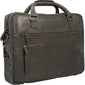 UBERBAG INSIGNIA GRAPHITE GREY/ BLACK LEATHER PORTFOLIO / MESSENGER BAG