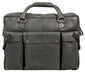 UBERBAG INSIGNIA GRAPHITE GREY/ BLACK LEATHER PORTFOLIO / MESSENGER BAG