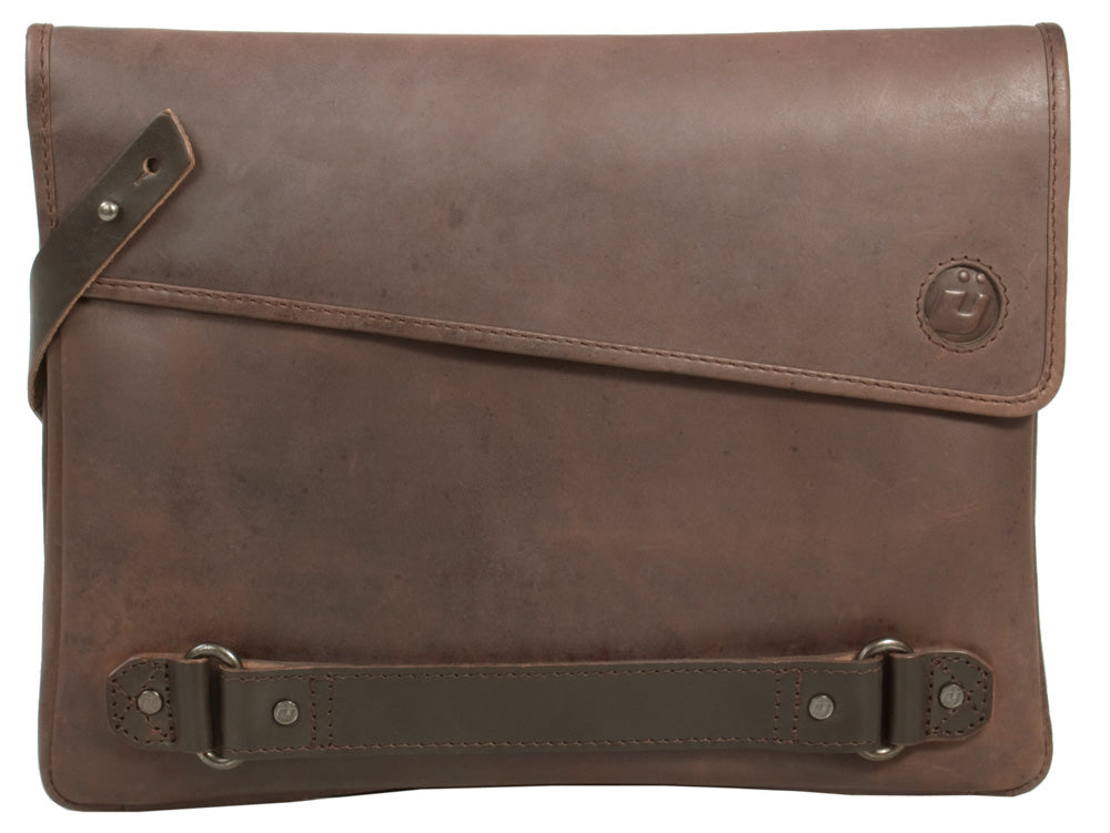 UBERBAG INSIGNIA MEN'S BROWN LEATHER CLUTCH