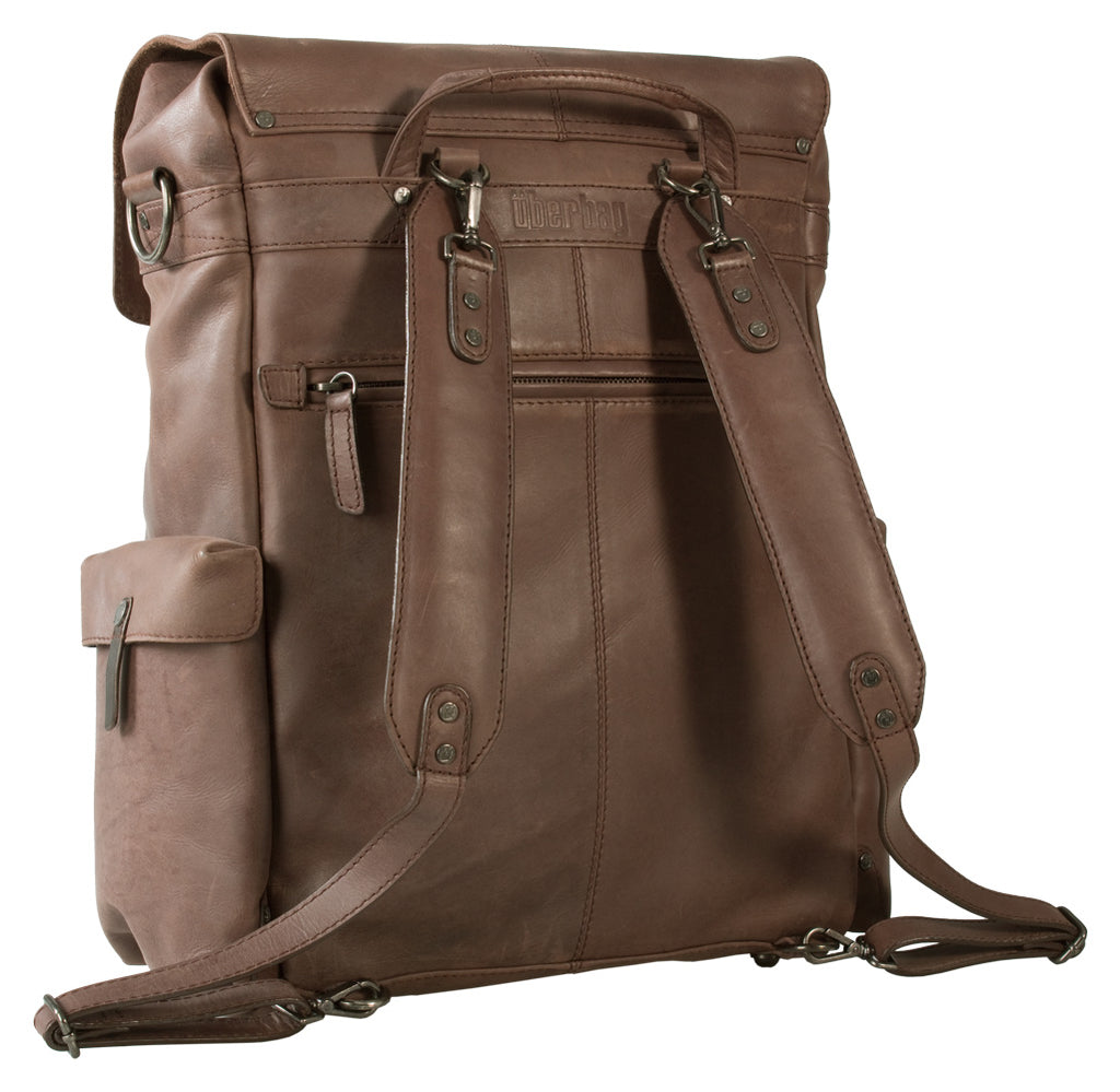 UBERBAG INSIGNIA BROWN LEATHER BACKPACK
