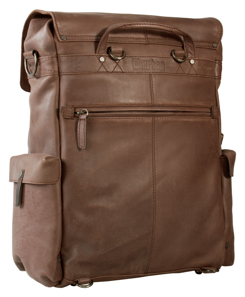 UBERBAG INSIGNIA BROWN LEATHER BACKPACK