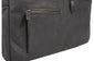 UBERBAG INSIGNIA GRAPHITE GREY/ BLACK LEATHER PORTFOLIO / MESSENGER BAG