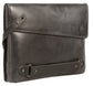 UBERBAG INSIGNIA MEN'S GRAPHITE GREY/ BLACK LEATHER CLUTCH