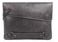 UBERBAG INSIGNIA MEN'S GRAPHITE GREY/ BLACK LEATHER CLUTCH