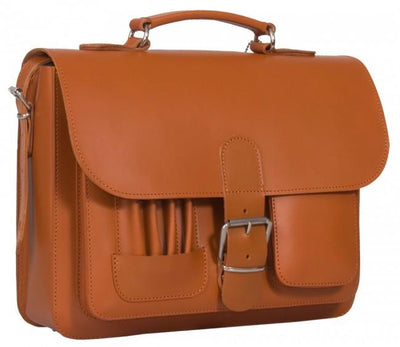 MAYFAIR VEGETABLE TANNED TAN LEATHER SMALL SATCHEL / BACKPACK