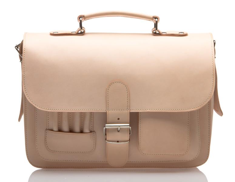 MAYFAIR VEGETABLE TANNED NATURAL LEATHER SMALL SATCHEL / BACKPACK