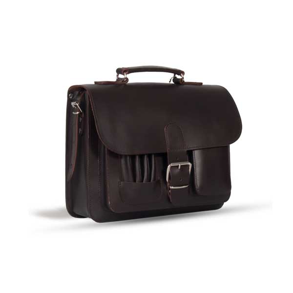MAYFAIR VEGETABLE TANNED BROWN LEATHER SMALL SATCHEL / BACKPACK