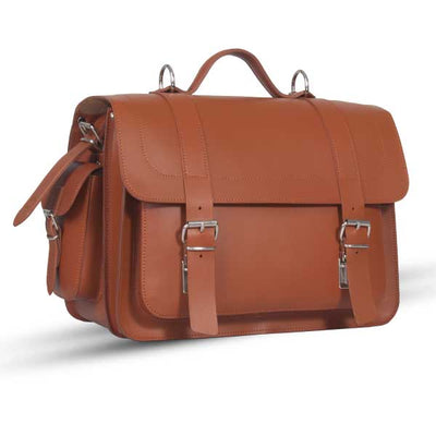 PIMLICO NATURAL VEGETABLE TANNED TAN LEATHER SATCHEL / BACKPACK