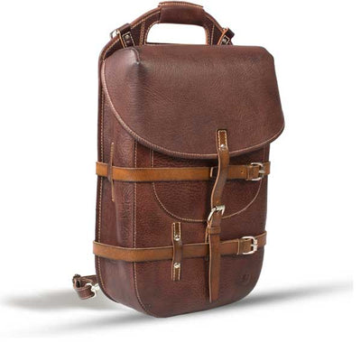 UBERBAG VINTAGE SWISS ARMY BROWN LEATHER BACKPACK