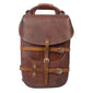 UBERBAG VINTAGE SWISS ARMY BROWN LEATHER BACKPACK