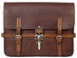 UBERBAG VINTAGE SWISS ARMY BROWN LEATHER MESSENGER BAG