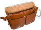 WINDSOR NATURAL VEGETABLE TANNED TAN LEATHER SATCHEL / BACKPACK