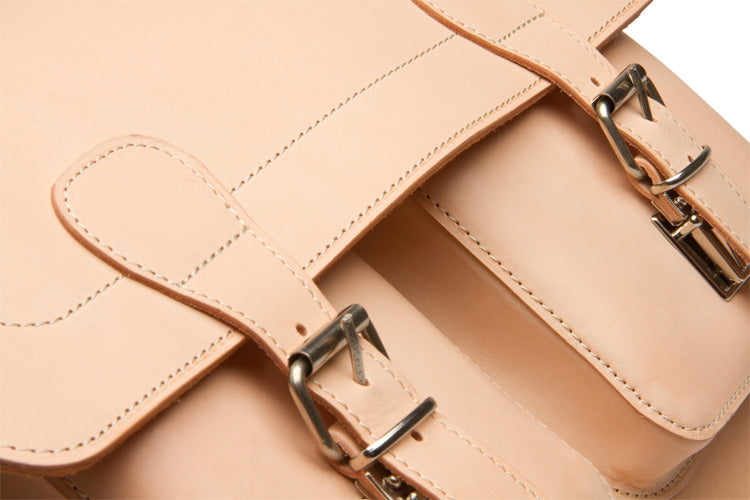 WINDSOR NATURAL VEGETABLE TANNED LEATHER SATCHEL / BACKPACK