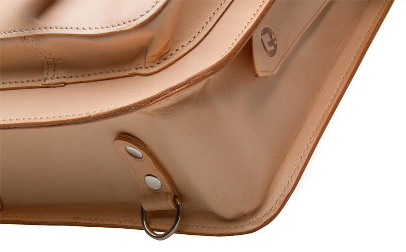 WINDSOR NATURAL VEGETABLE TANNED LEATHER SATCHEL / BACKPACK
