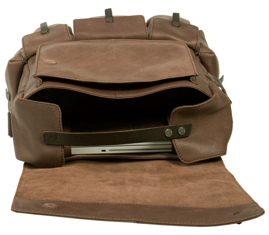 UBERBAG INSIGNIA BROWN LEATHER BACKPACK